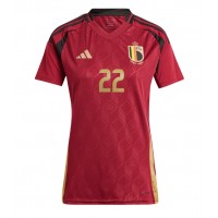 Belgien Jeremy Doku #22 Fußballbekleidung Heimtrikot Damen EM 2024 Kurzarm